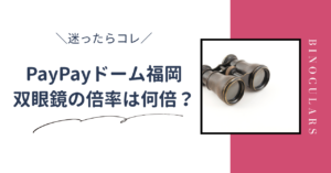 PayPayドーム福岡 双眼鏡の倍率は何倍？