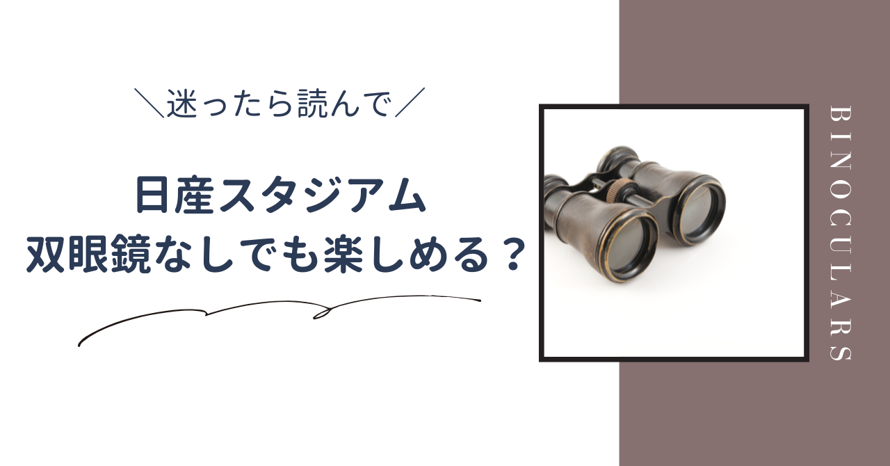 日産スタジアムライブは双眼鏡なしでも楽しめるのか。用意すべき理由と選ぶべきおすすめ双眼鏡3選